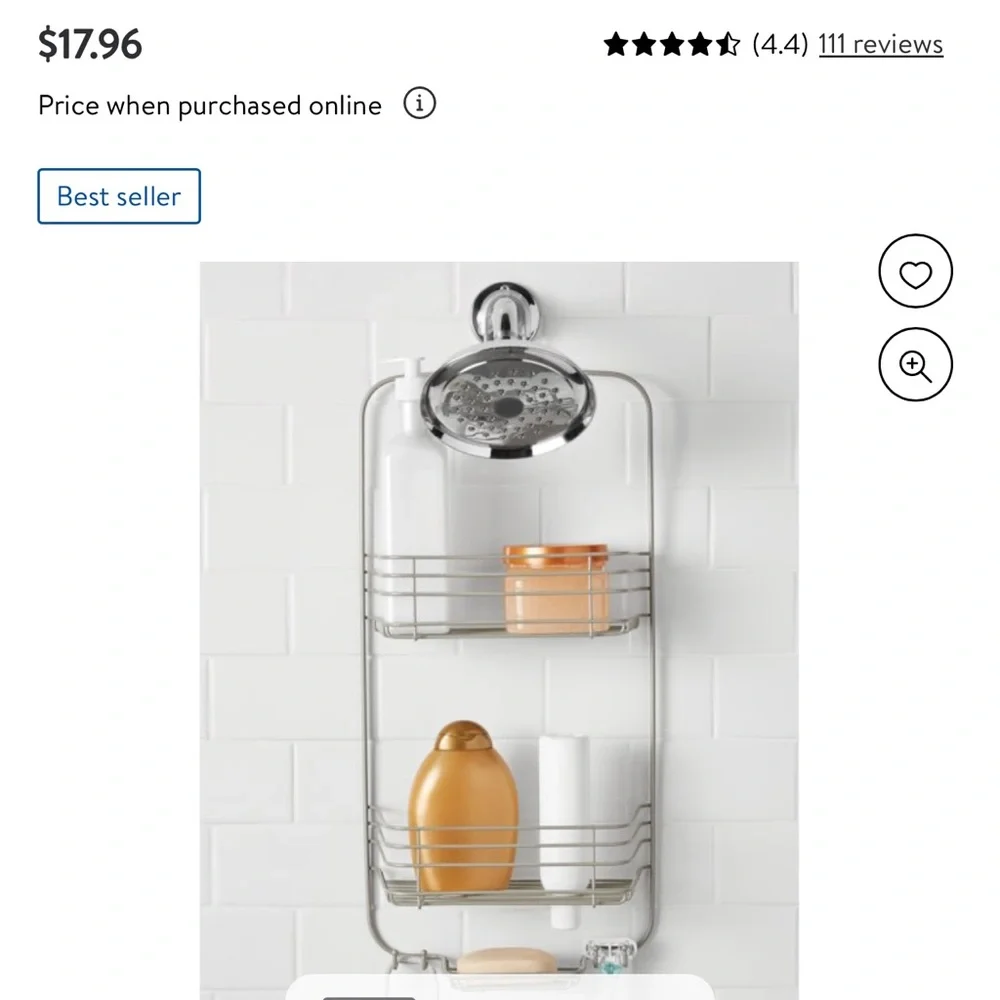 Mainstays shower caddy